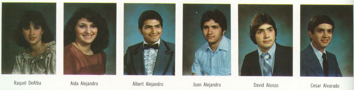 Index of 1983 Seniors from McAllen Memorial High School