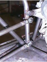 Rear links mounted to the frame