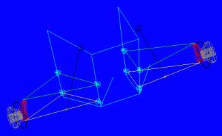 3-D Wire Frame of the front suspension