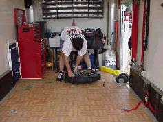 Me changing my YZF's rear tire - again....